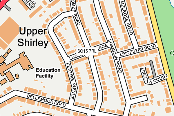 SO15 7RL map - OS OpenMap – Local (Ordnance Survey)