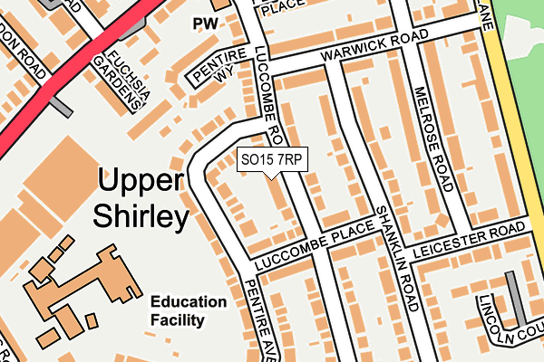 SO15 7RP map - OS OpenMap – Local (Ordnance Survey)