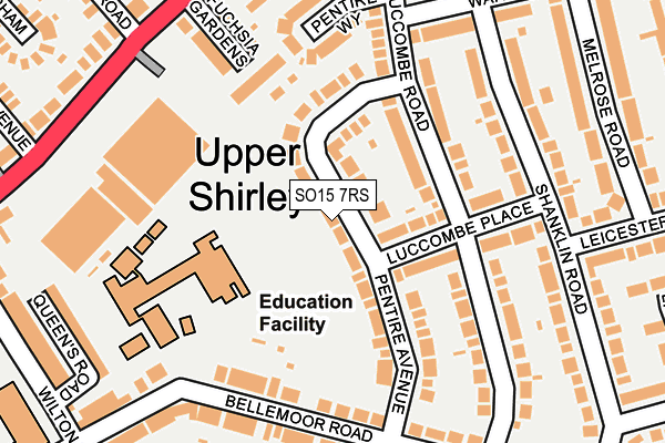 SO15 7RS map - OS OpenMap – Local (Ordnance Survey)