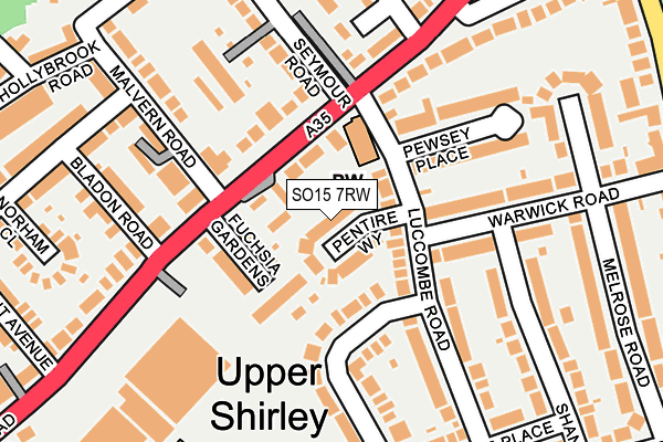 SO15 7RW map - OS OpenMap – Local (Ordnance Survey)