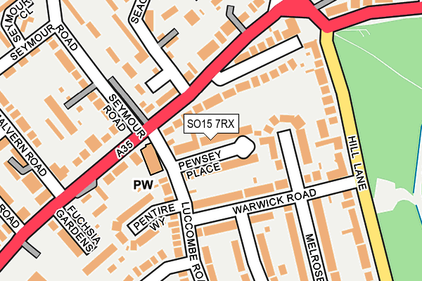 SO15 7RX map - OS OpenMap – Local (Ordnance Survey)