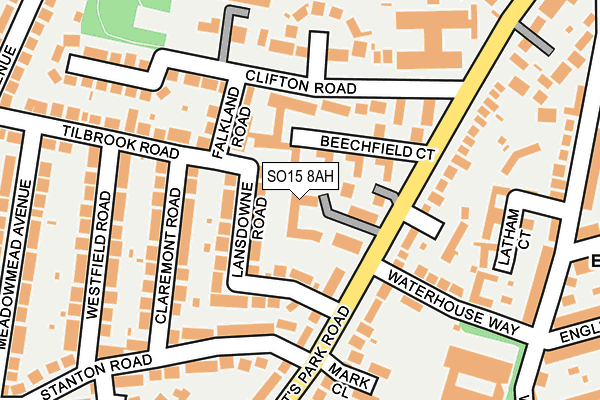 SO15 8AH map - OS OpenMap – Local (Ordnance Survey)