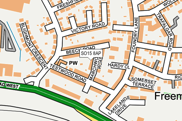 SO15 8AP map - OS OpenMap – Local (Ordnance Survey)