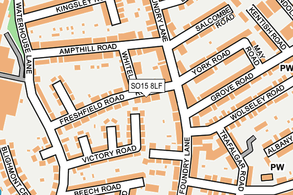 SO15 8LF map - OS OpenMap – Local (Ordnance Survey)