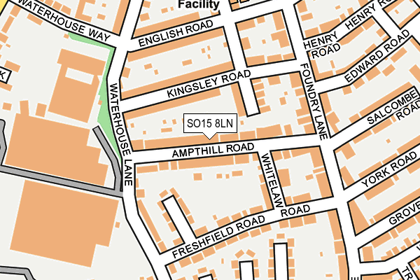 SO15 8LN map - OS OpenMap – Local (Ordnance Survey)