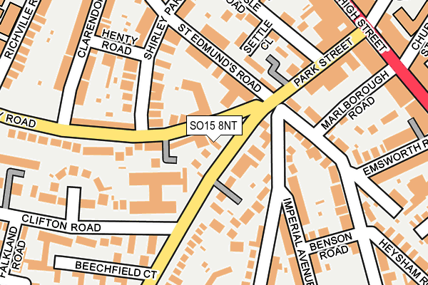 SO15 8NT map - OS OpenMap – Local (Ordnance Survey)