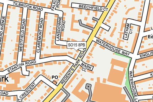 SO15 8PB map - OS OpenMap – Local (Ordnance Survey)