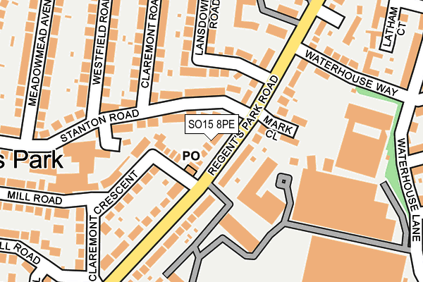 SO15 8PE map - OS OpenMap – Local (Ordnance Survey)