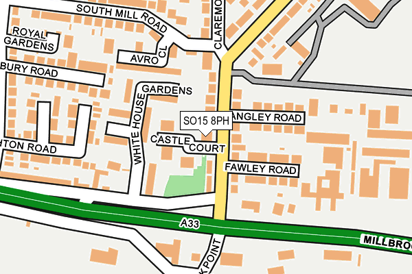 SO15 8PH map - OS OpenMap – Local (Ordnance Survey)