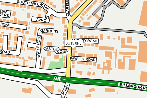 SO15 8PL map - OS OpenMap – Local (Ordnance Survey)