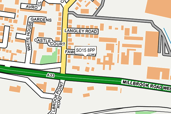 SO15 8PP map - OS OpenMap – Local (Ordnance Survey)