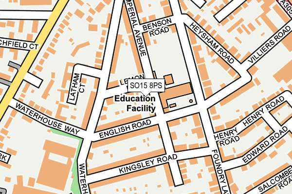 SO15 8PS map - OS OpenMap – Local (Ordnance Survey)