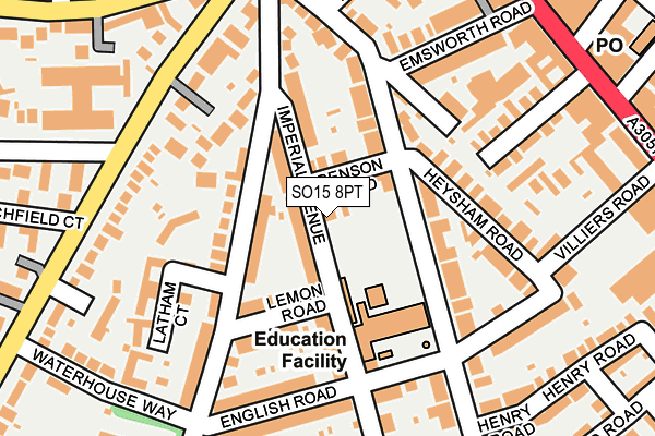 SO15 8PT map - OS OpenMap – Local (Ordnance Survey)