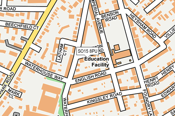 SO15 8PU map - OS OpenMap – Local (Ordnance Survey)