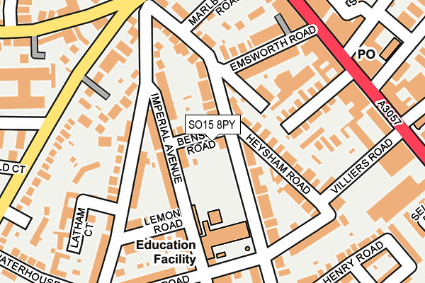 SO15 8PY map - OS OpenMap – Local (Ordnance Survey)