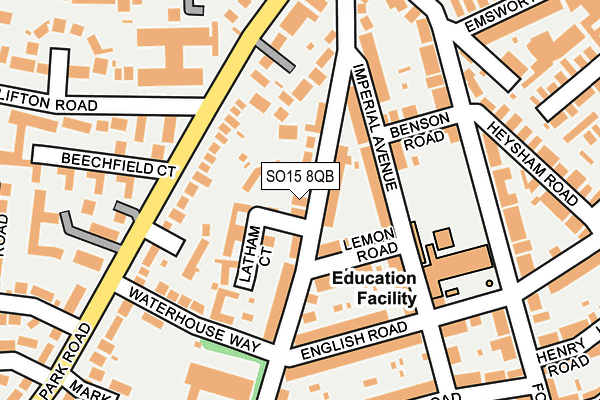 SO15 8QB map - OS OpenMap – Local (Ordnance Survey)