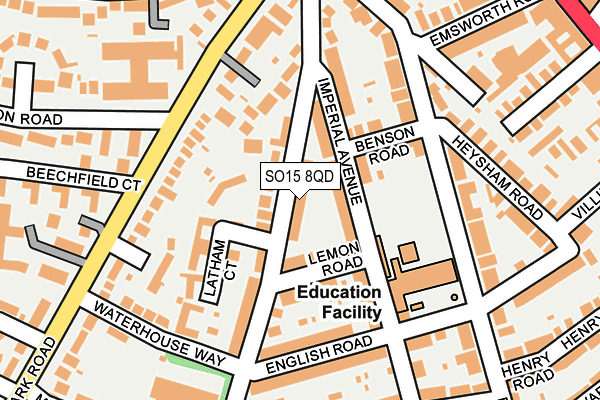 SO15 8QD map - OS OpenMap – Local (Ordnance Survey)
