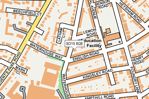 SO15 8QE map - OS OpenMap – Local (Ordnance Survey)