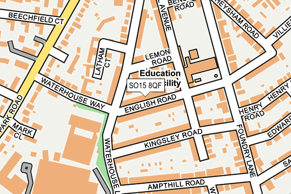 SO15 8QF map - OS OpenMap – Local (Ordnance Survey)