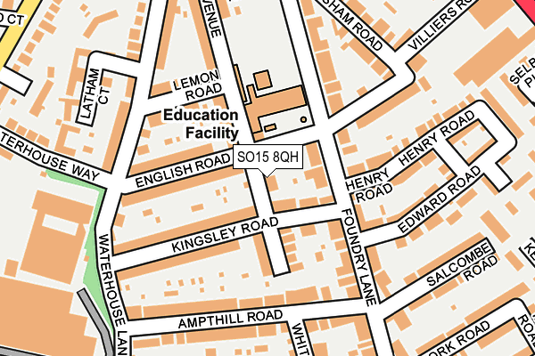 SO15 8QH map - OS OpenMap – Local (Ordnance Survey)