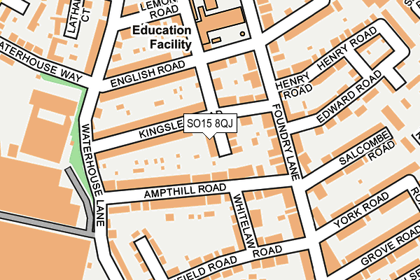 SO15 8QJ map - OS OpenMap – Local (Ordnance Survey)