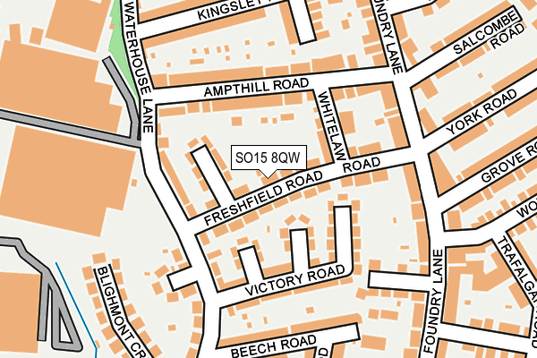 SO15 8QW map - OS OpenMap – Local (Ordnance Survey)