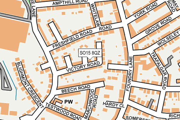 SO15 8QZ map - OS OpenMap – Local (Ordnance Survey)