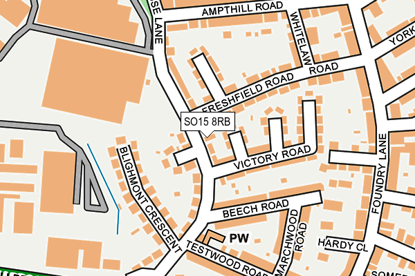 SO15 8RB map - OS OpenMap – Local (Ordnance Survey)