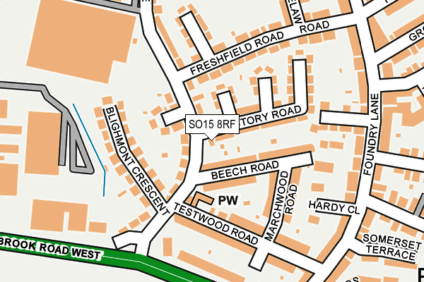 SO15 8RF map - OS OpenMap – Local (Ordnance Survey)