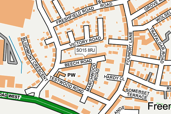 SO15 8RJ map - OS OpenMap – Local (Ordnance Survey)