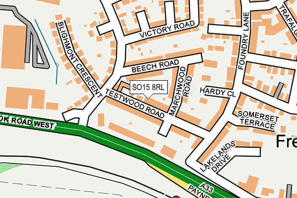 SO15 8RL map - OS OpenMap – Local (Ordnance Survey)