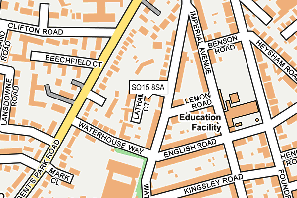 SO15 8SA map - OS OpenMap – Local (Ordnance Survey)