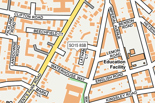 SO15 8SB map - OS OpenMap – Local (Ordnance Survey)