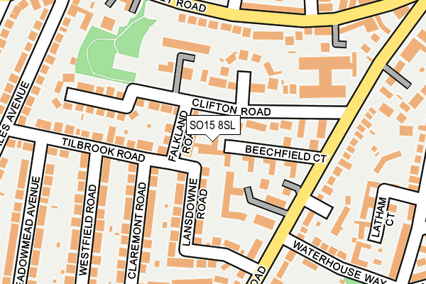 SO15 8SL map - OS OpenMap – Local (Ordnance Survey)