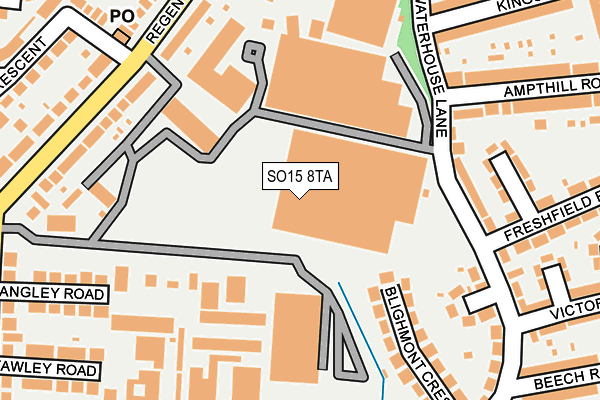 SO15 8TA map - OS OpenMap – Local (Ordnance Survey)