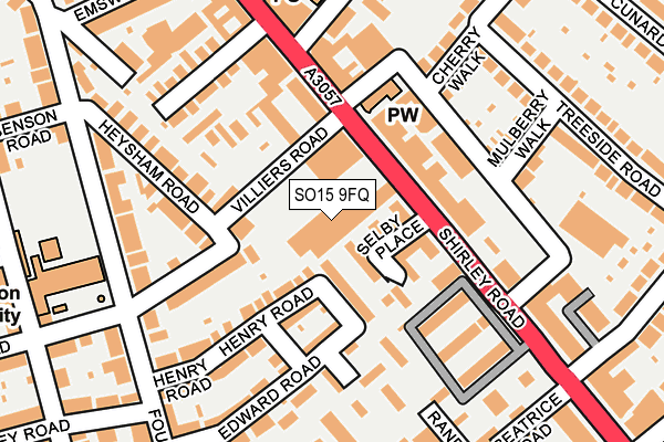SO15 9FQ map - OS OpenMap – Local (Ordnance Survey)