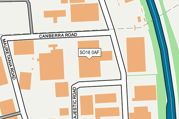 SO16 0AF map - OS OpenMap – Local (Ordnance Survey)