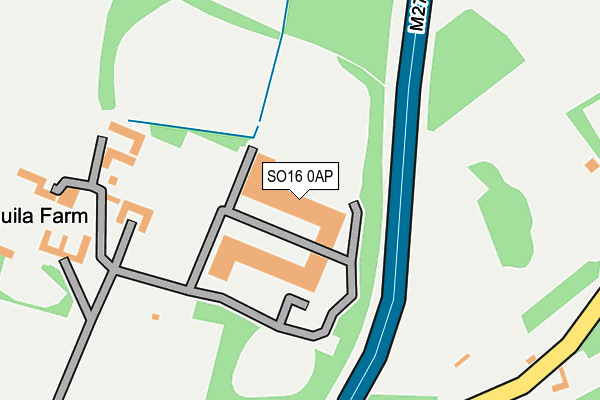 SO16 0AP map - OS OpenMap – Local (Ordnance Survey)