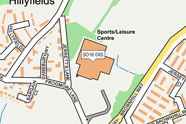 SO16 0XS map - OS OpenMap – Local (Ordnance Survey)