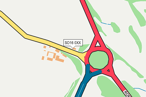 SO16 0XX map - OS OpenMap – Local (Ordnance Survey)