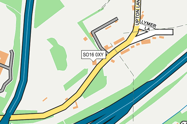 SO16 0XY map - OS OpenMap – Local (Ordnance Survey)