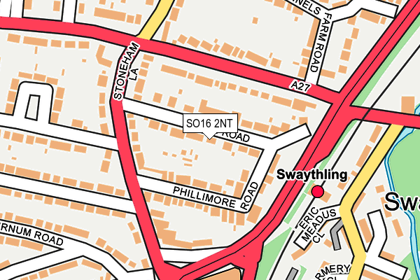 SO16 2NT map - OS OpenMap – Local (Ordnance Survey)