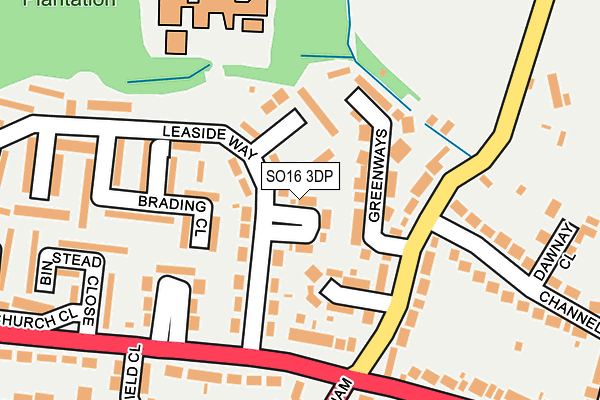 SO16 3DP map - OS OpenMap – Local (Ordnance Survey)
