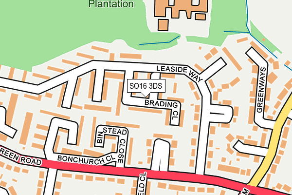 SO16 3DS map - OS OpenMap – Local (Ordnance Survey)