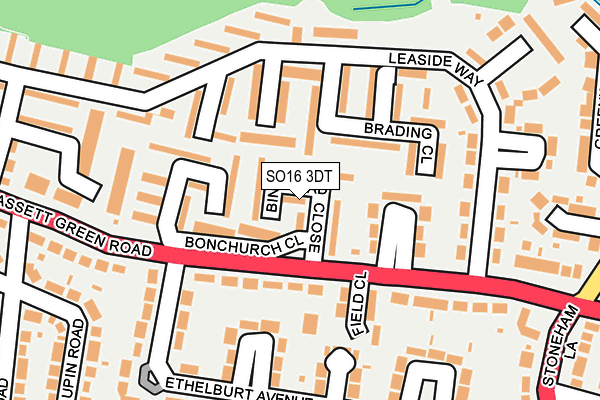 SO16 3DT map - OS OpenMap – Local (Ordnance Survey)