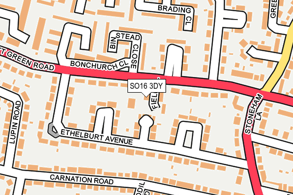 SO16 3DY map - OS OpenMap – Local (Ordnance Survey)