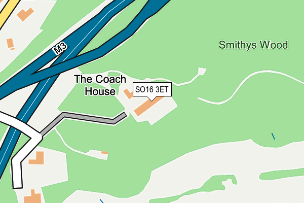 SO16 3ET map - OS OpenMap – Local (Ordnance Survey)