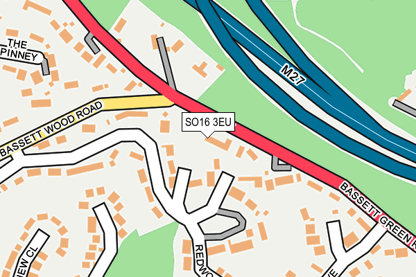 SO16 3EU map - OS OpenMap – Local (Ordnance Survey)