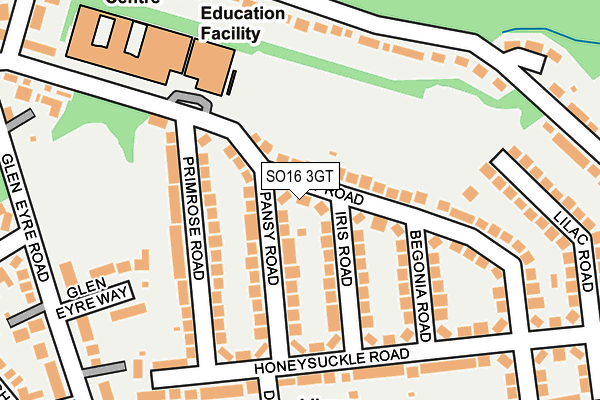 SO16 3GT map - OS OpenMap – Local (Ordnance Survey)