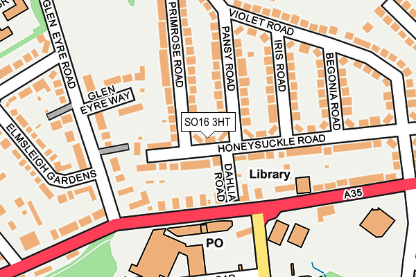 SO16 3HT map - OS OpenMap – Local (Ordnance Survey)